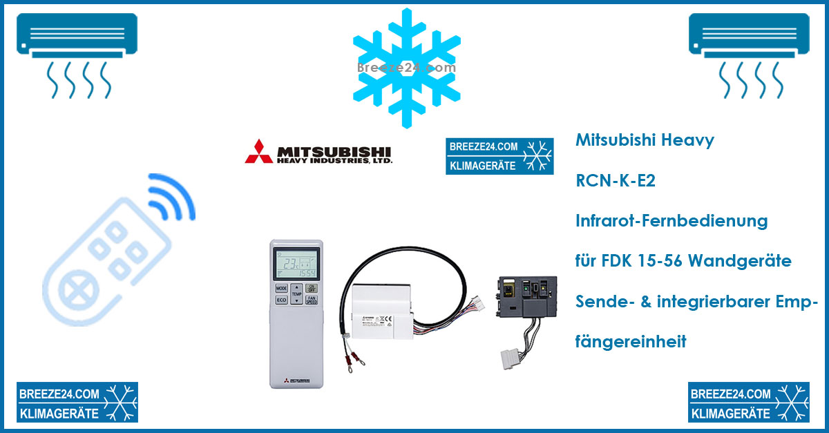 RCN-K-E2 Infrarot-Fernbedienung für Mitsubishi Heavy FDK 15 - 56 Wandgeräte